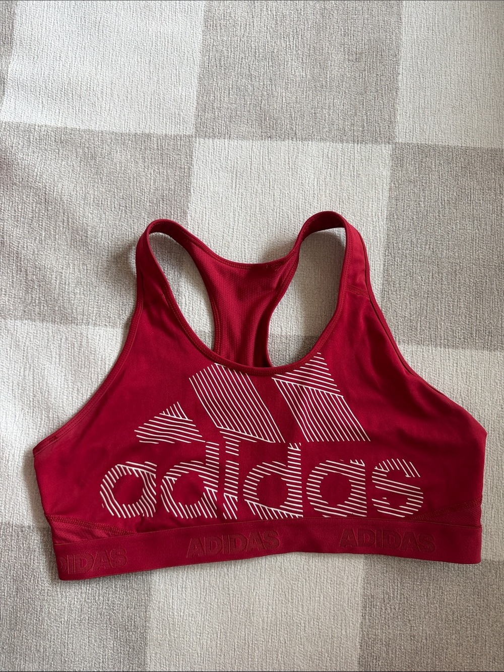 adidas Red Racerback Sports Bra Tank Top